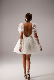 Short Sleeves Bridal Gowns Dots Lace Wedding Dress Zb1816