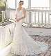Sleeveless Wedding Dress Tulle Lace Bow V-Back Mermaid Bridal Gown Wd152