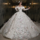  Yc487 2024 Palace Style Heavy Industry One-Shoulder Bow Tail Bride Wedding Dress