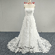  23019 Square Neckline and Spaghetti Straps Wedding Dress with Embroidery Lace A-Line Skirt Bridal Gown Dress with Long Train Dress 2023 New Collection
