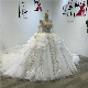  Factory Customized Luxury Princess Wedding Dress Bridal Gown Short Puff Sleeve Party Dresses for Bridal