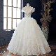  Yc277 2024 Summer Bridal Lace Tutu Skirt One-Shoulder Slim Wedding Dress