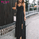  Dear-Lover Fashion Prom Spaghetti Straps Ribbed Party Dress Lace up Back Maxi Women Ladies Evening Wedding Formal Bridesmaid Dress