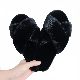  Custom Fashion Simple Home Soft Bottom Plush Femmes Peluche Fuzzy Fur Fluffy Indoor House White Slipper for Women