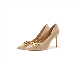 Trendy Cross Metal Chain Stiletto High Heels Office Party Dress Lady Shoe