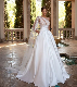 A-Line Bridal Dresses One Shoulder Lace Tulle Wedding Gown Bl5405