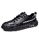 Outdoor Walking Breathable Lace up Tennis Custom Logo Sneakers New Leather Shoes Men manufacturer