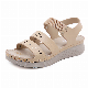  Basic Customization Large Size Simple Female Wedge Footwear Daily Walking Leisure Velcro Ladies Sandals