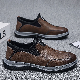  Men Soft Slip on Driving Shoes PU Leather Trendy Walking Shoes
