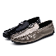 Men Fashion Comfortable Silver Black Office Dress Shoes Classic Leather Loafers Casual Shoes