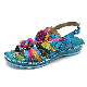  Factory Custom Big Size Women Shoes Floral Embossing Sandals