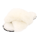 Fashionable Cross TPR Sole Winter Fluffy Fuzzy Slippers for Women Lady