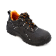  Black Action Leather Steel Toe Emboss Safety Shoes Boots
