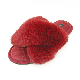 Fluffy Furry Open Toe House Shoes Indoor Outdoor Slide Slipper manufacturer