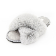 Women′ S Cross Band Fuzzy Slippers Fluffy Open Toe House Slippers Indoor Outdoor manufacturer
