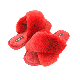 Women′ S Fuzzy Slippers Cross Band Memory Foam House Slippers Open Toe manufacturer