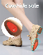Cowhide Sole Woven Fabric Woman Jazz Dance Shoes Wholesale