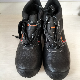 Mens Black High Heel Work Rubber Labor Leather Safety Boots Shoes manufacturer