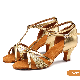  Latin Dance Shoes Women Adult High Heels Women′s Shoes New Competition PU Dance Shoes 671