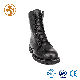  Black Cow Leather Military style Combat Boots