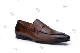  Men′ S Slip-on Leather Casual Shoes with Rubber Sole Cowhide Lining