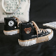  Factory Price Casual Women′s Canvas Custom Vulcanized Shoes Sneakers High Top Canvas Trendy Shoes