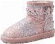  Kids Mini Fuzzy Boots Ankle Snow Boots Kids Short Winter Boots Slip on Faux Fur Fluffy Boots
