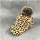  Autumn Winter Baseball Cap Women Faux Fur Pompom Ball Leopard Print Parent-Child Caps Child Snapback Kids Hat Hip Hop Wbb13561