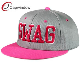  Pink Flat Brim Sports Caps with Custom Embroidery Logo