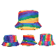  Whoelsale Low MOQ Fashion Rainbow Full Printing Customized Promotional Bucket Hat