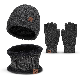  High Quality Flexible Wholesale Polyester Winter Hat Scarf Glove 3 PCS Set
