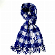  Customized Winter Fashion Jacquard Plain Woven Scarf Men Women Fan Scarf
