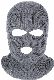  Grey 3 Holes Full Face Cover Knitted Balaclava Face Mask Winter Ski Mask for Winter Adult Supplies