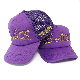  5 Panel Foam Fabric Comfortable Breathable Purple Baseball Net Cap