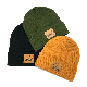  Custom Logo Men Women Winter Warm Cap Acrylic Plain Leather Patch Ski Skullies Cuffed Knitted Beanies Hat
