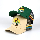  Factory OEM Custom Made Brands Embroidered Logo Camel Deep Trucker Cap Promotional Mesh Stripes 5 Panels Country Trucker Caps