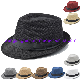  Wholesale Fashion Top Hat Cotton and Linen Solid Color Jazz Hat Men′s British Gentleman′s Cap Women′s Unisex Casual Sunhat