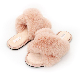 Women′ S Cross Band Fuzzy Slippers Fluffy Open Toe House Slippers Indoor Outdoor manufacturer