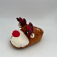  Christmas House Indoor Slippers Xmas 3D Santa Claus Memory Foam Fluffy Faux Fur Warm Anti-Slip Soft Plush Fluffy Cotton Slippers