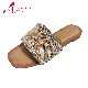  Beaded Hand Embroidered Leather Women′s Embroidered Slippers