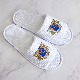  Adult Children Waffle Comfortable Slippers White Indoor SPA Hotel Slippers with Custom Embroidery Logo