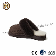  Cow Suede Fluffy Wool Sheepskin Women Slippers Made in China