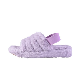 Wholesale Indoor Fashion Purple Pure Color Ladies Fur Slipper Fur Winter Women Slipper manufacturer
