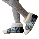  Xianghui Winter Color Striped Knit Fluffy Fuzzy Nonslip Thick Socks Slippers