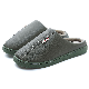  Women′s Cotton Slippers Winter Home Indoor Couple Thick Leather PU Slippers