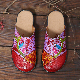  Genuine Leather Floral Pattern Outside Summer Platform Slippers