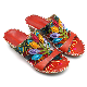  Bohemian Style Genuine Leather Women Outdoor Slides Wedge Heel Slipper
