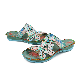 Genuine Leather Shoes Hook Loop Comfort Shoes Wedge Slipper