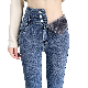  Ladies Casual Denim Thick Velvet Fleece Lined Skinny Jeans Women