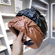  New PU Headband Women Hair Hoop Knotted PU Artificial Leather Hair Band Ladies Broadside Hair Accessories Headband